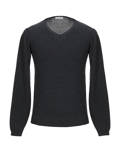 DANIELE ALESSANDRINI HOMME Jumper Charcoal 50% Acrylic, 50% Wool