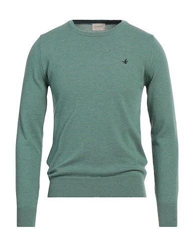 BROOKSFIELD Pullover Verde militare 100% Lana Vergine