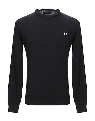 FRED PERRY Jumper Black 100% Wool