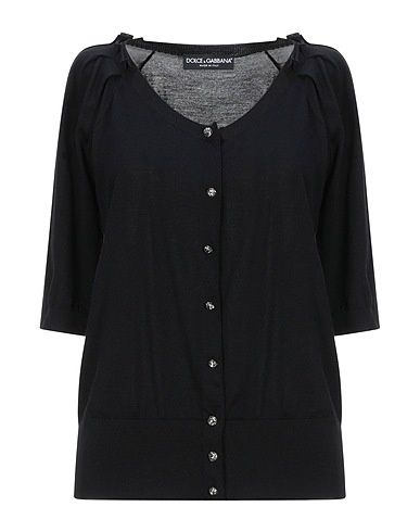 DOLCE&GABBANA Cardigan Nero 100% Lana Vergine