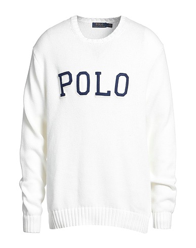 POLO RALPH LAUREN Jumper POLO COTTON CREWNECK SWEATER
 White 100% Cotton