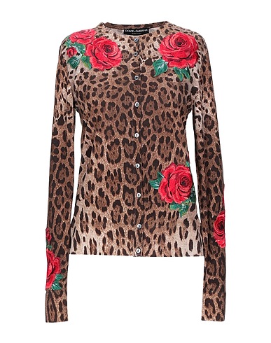 DOLCE&GABBANA Cardigan Khaki 100% Virgin Wool, Viscose, Polyester, Polyamide