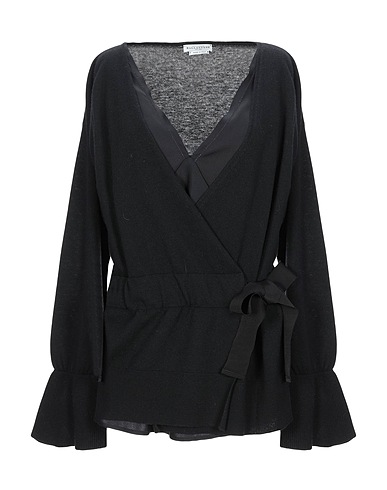 BALLANTYNE Jumper Black 100% Virgin Wool, Silk, Elastane