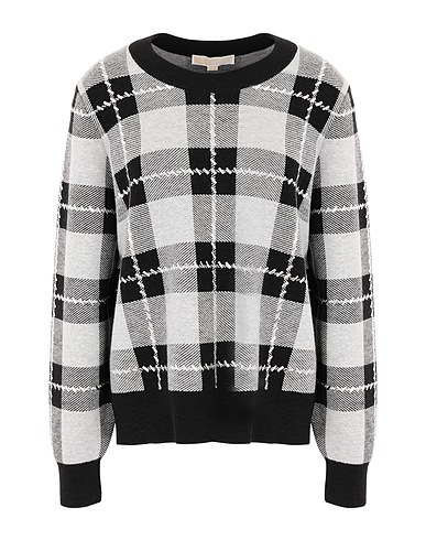 MICHAEL MICHAEL KORS Pullover PLAID EMBELL LS SWEATER
 Gris 37% Coton, 23% Laine mérinos, 22% Nylon, 16% Viscose, 2% Élasthanne