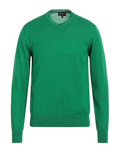 EMPORIO ARMANI Jumper Emerald green 100% Virgin Wool