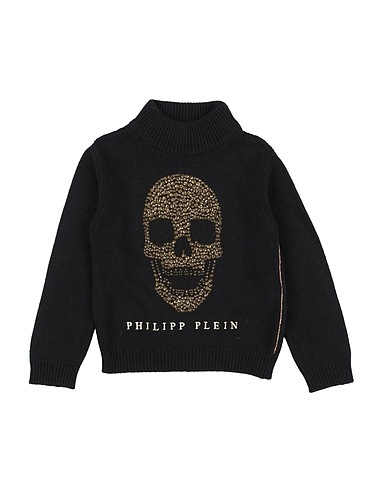 PHILIPP PLEIN Polo neck Black 47% Virgin Wool, 35% Viscose, 15% Polyamide, 3% Cashmere