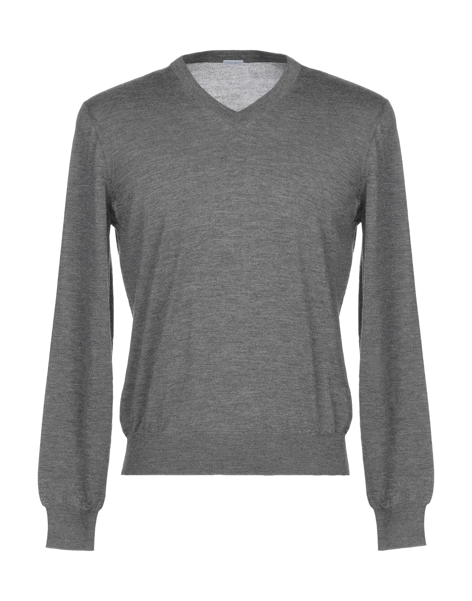 Malo Mens Crewneck Gray 100/% Cashmere Sweater