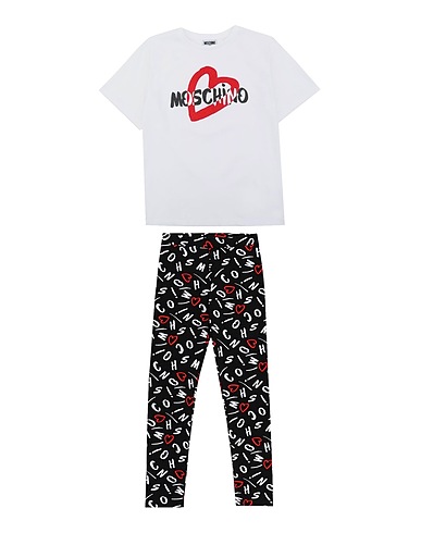 MOSCHINO TEEN Kinderkleidung-Set Weiß 95% Baumwolle, 5% Elastan