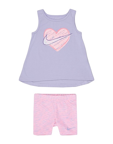 NIKE Completo Bambini TANK & SPACE DYE BIKE SHORT SE
 Lilla 65% Poliestere, 35% Viscosa