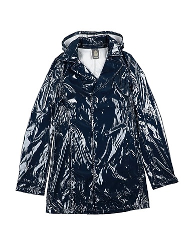 DONDUP Double breasted pea coat Midnight blue 65% PVC - Polyvinyl chloride, 35% Polyester