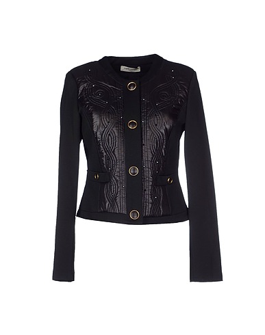 ANGELO MARANI Jacket Black 67% Viscose, 26% PA, 7% Elastane