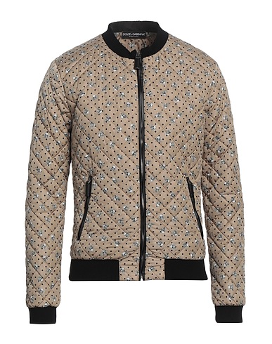DOLCE&GABBANA Bomber Beige 100% Polyester, Lambskin