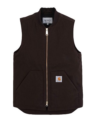 CARHARTT Gilet Dark brown 100% Cotton