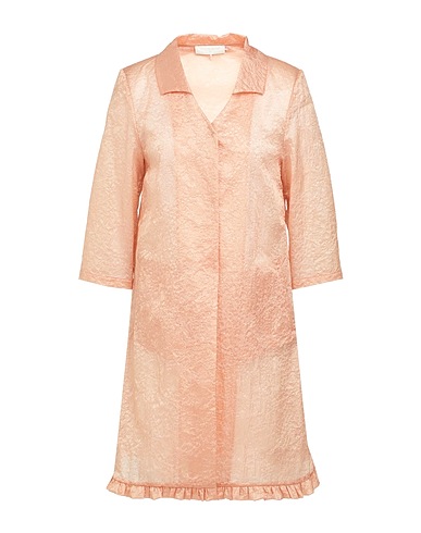 L' AUTRE CHOSE Full-length jacket Salmon pink 100% Polyamide