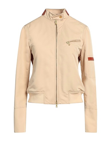 FAY Bomber Beige 100% Polyester, Soft Leather