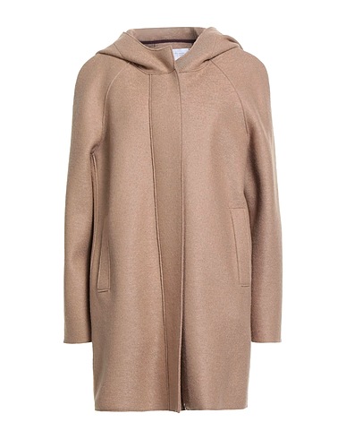 HARRIS WHARF LONDON Coat Beige 100% Virgin Wool, Polyester