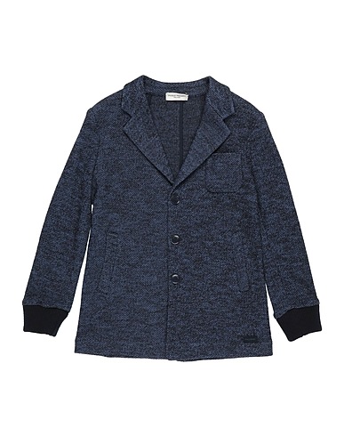 PAOLO PECORA Coat Midnight blue 50% Wool, 50% Cotton