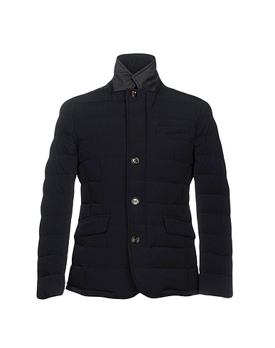 MOORER Piumino Blu navy 88% Poliammide, 12% Poliuretano