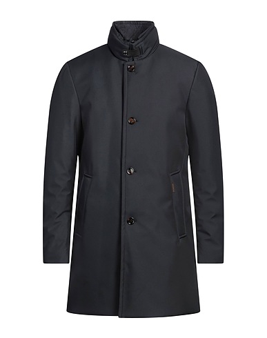 MOORER Shell jacket Navy blue 95% Polyester, 5% Elastane