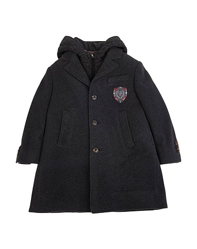 DOLCE&GABBANA Coat Charcoal 80% Wool, 20% Polyamide