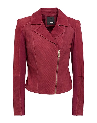 PINKO Biker jacket 100% Goat skin, Cotton