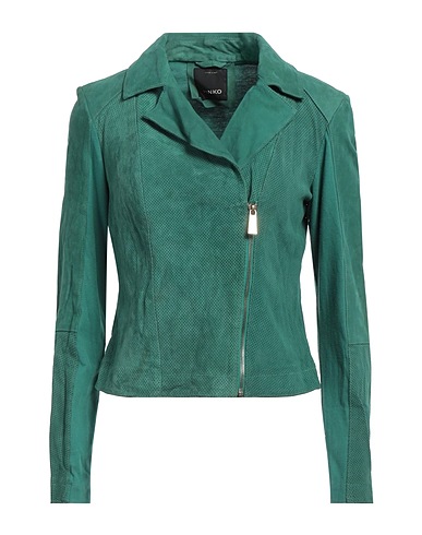 PINKO Biker jacket 100% Goat skin, Cotton