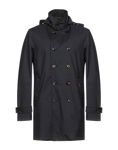 MOORER Double breasted pea coat Midnight blue 100% Polyester