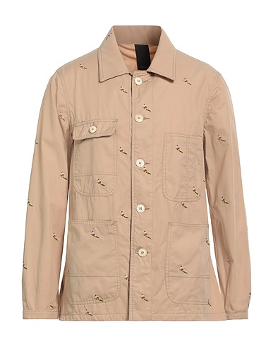 (+) PEOPLE Patterned shirt Sand 100% Cotton