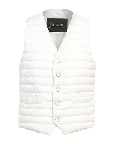 HERNO Waistcoat White 95% Polyamide, 5% Polyurethane