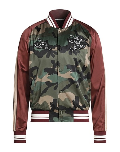 VALENTINO GARAVANI Bomber Military green 57% Viscose, 43% Cotton