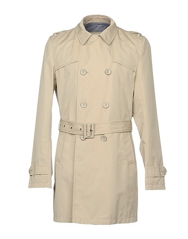 HERNO Double breasted pea coat Beige 66% Cotton, 34% Polyamide