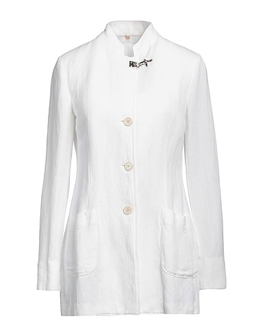 FAY Giacca Bianco 67% Lino, 33% Viscosa