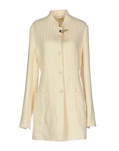 FAY Full-length jacket Ivory 70% Cotton, 20% Polyamide, 7% Polyester, 3% Polyurethane