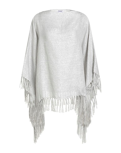 BRUNELLO CUCINELLI Cape Light grey 45% Linen, 37% Polyester, 10% Metallic fiber, 8% Polyamide