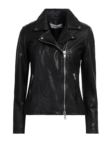 BULLY Bikerjacke Schwarz 100% Lammleder