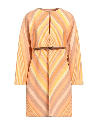 VALENTINO GARAVANI Full-length jacket Yellow 65% Virgin Wool, 35% Silk, Cow leather