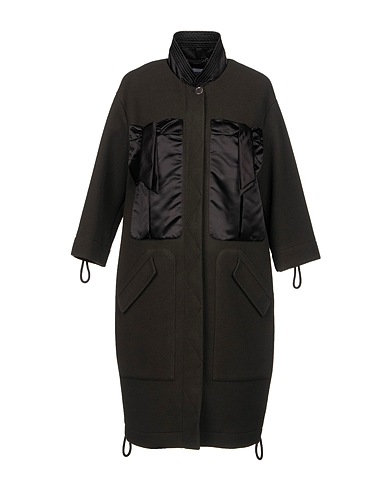MOSCHINO Coat Dark brown 80% Virgin Wool, 20% Polyamide