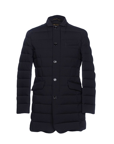 MOORER Shell jacket Black 88% Polyamide, 12% Polyurethane, Virgin Wool