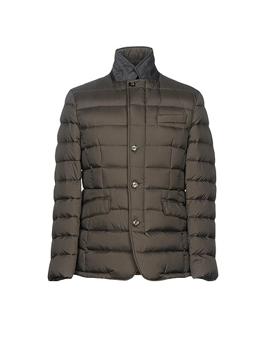 MOORER Shell jacket Grey 100% Polyamide, Virgin Wool