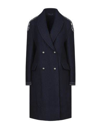 Ermanno Scervino Coat In Dark Blue
