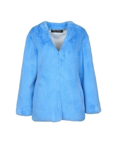 TZARINA BY OLLIA Teddy Coat Celeste 100% Poliestere, Seta, Cotone