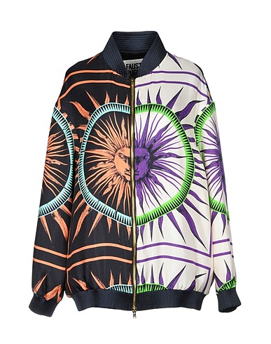 FAUSTO PUGLISI Bomberjacke Schwarz 100% Viskose