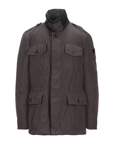 PEUTEREY Jacket Dark brown 100% Polyester, Wool, Polyamide