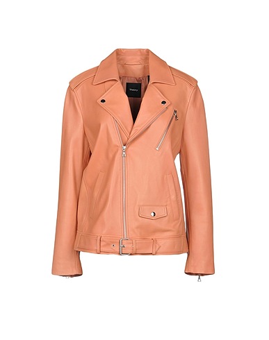 THEORY Biker jacket Blush 100% Lambskin