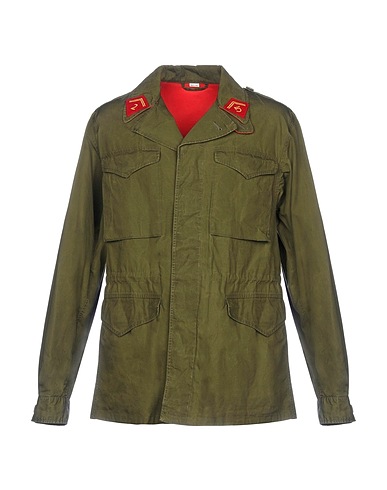 GUCCI Jacket Military green 100% Cotton, Metallic fiber, Wool