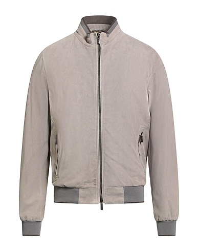 MOORER Giubbotto Grigio chiaro 100% Pelle di agnello