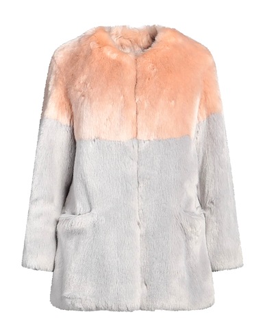 VENUS IN FUR Teddy Coat Light grey 88% Acrylic, 12% Polyester
