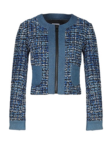 MY TWIN TWINSET Jacket Blue 67% Polyester, 21% Acrylic, 12% Wool