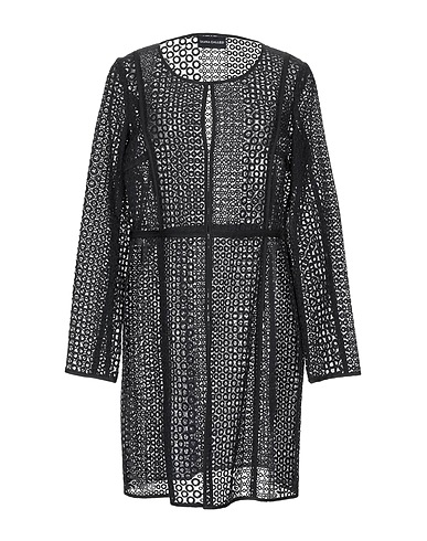 DIANA GALLESI Full-length jacket Black 76% Cotton, 24% Polyamide