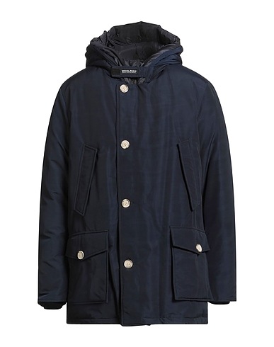 WOOLRICH Coat Navy blue 60% Cotton, 40% Polyamide